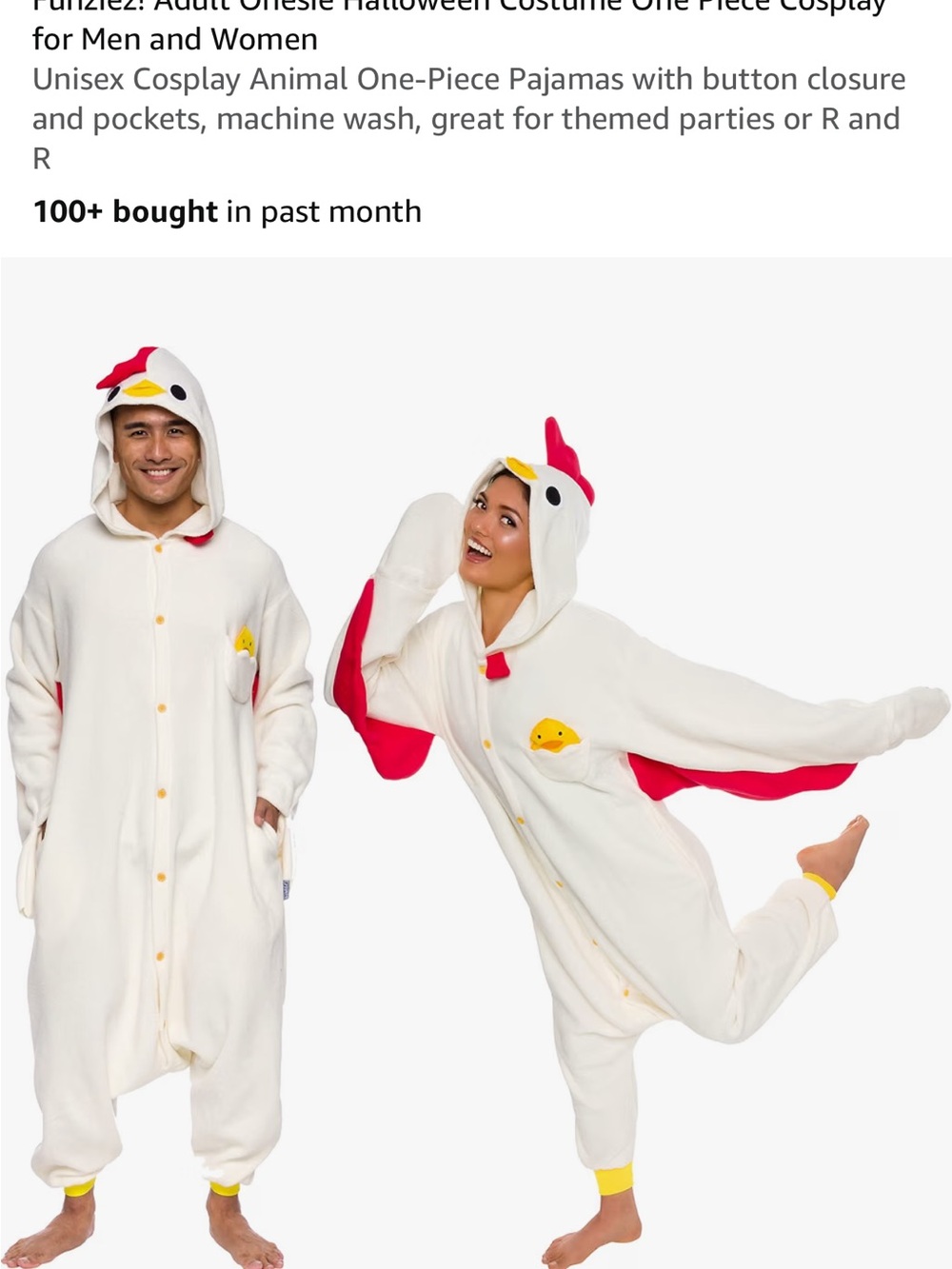 Adult Chicken Onesie Costume